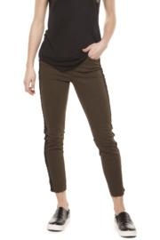  Olive Black Fringe Jeans