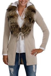  Fur Trimmed Cardigan