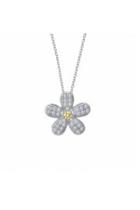  Flower-shaped Diamond Necklace