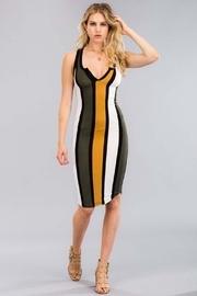  Stripe Slit Dress