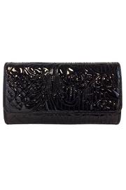  Embroidered Patent Clutch