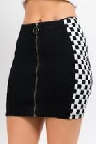  Circle Checker Skirt