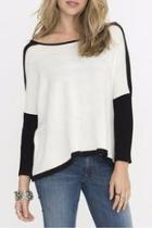  White Colorblocked Sweater