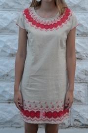 Tan Embroidered Dress