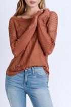  Sheer Rust Sweater