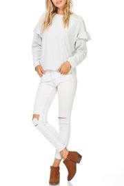  Ruffle Detail Sweatshirt