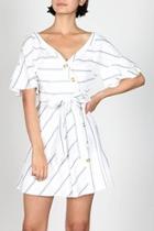  Striped Asymmetrical Button-down-dress