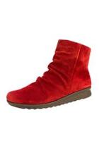  Red Suede Bootie