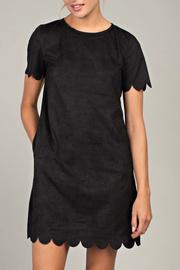  Scallop & Suede Dress