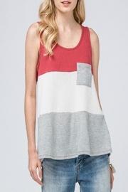  Waffle-knit Color-block Top