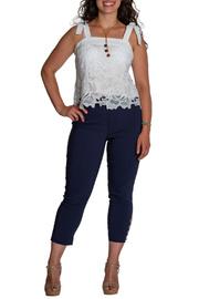  Ladder Hem Cutout Crop Pant