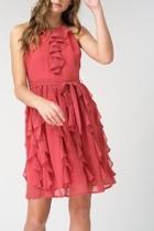  Teracotta Chiffon Dress