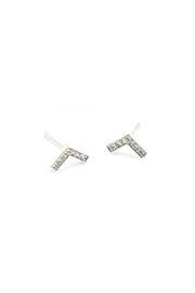  Pave Chevron Studs