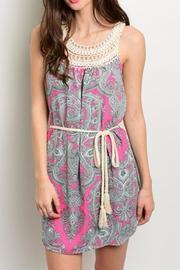  Magenta Aqua Cream Dress