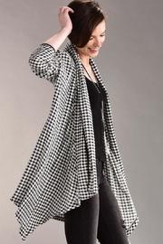  Houndstooth High/low Cardigan