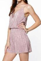  Silky Pleated Romper