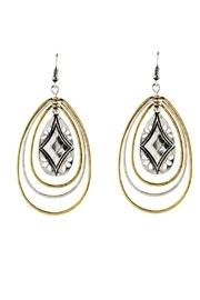  Two-tone Teardrop Earrings