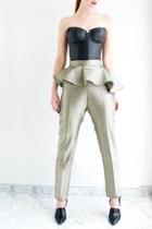  High Waisted Peplum Pants
