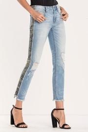  Distressed-camo Ankle-straight Jean
