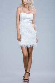  Strapless Feather Dress