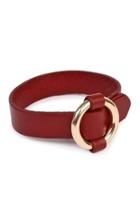  Open Circle Leather Bracelet
