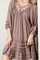  Ruffled Tunic Dress