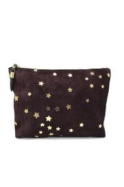  Oxblood Suede-star Clutch