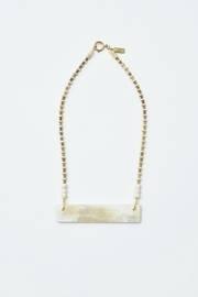  White Horn Crossbar Necklace