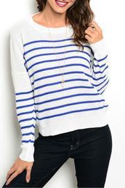  White Navy Sweater