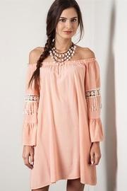 Off -shoulder Coral Dress
