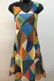  Harlequin Print Dress
