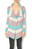  Coral Striped Sweater