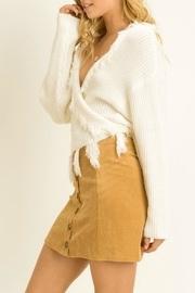  Fringe Tie Sweater