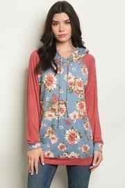 Rust Floral Hoodie