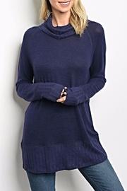  Navy Turtleneck Sweater