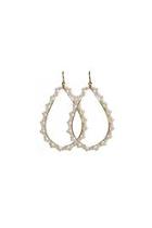  Pearl Scalloped Hoops