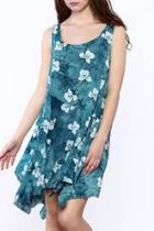  Blue Floral Mini Dress