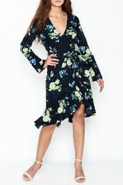  Dark Floral Wrap Dress