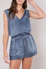  Denim Surplice Romper