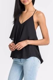  Black Ruffle Tank