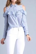  Ruffle Button Down