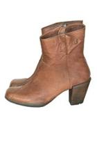  Brown Leather Bootie