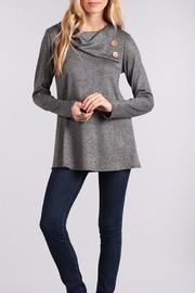  Cowl Neck Button Blouse