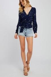  Textured Wrap Top