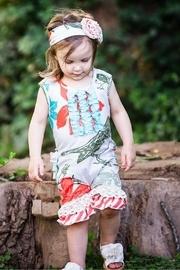  Orange Ruffle Romper