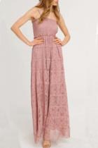  Lace Maxi Dress With Smocked Bodice