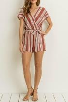  Red Stripe Romper