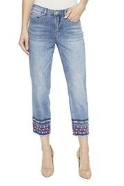  Embroidered Denim Capri