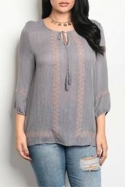  Gray Printed Top