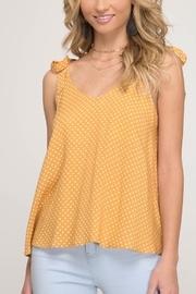  Tie Shoulder Polka Dot Tank